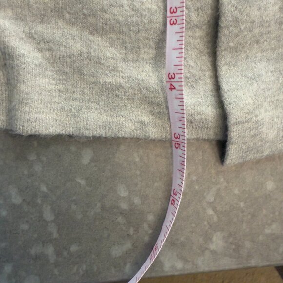 Liz Claiborne Cream & Gray Colorblock Open Front Cardigan - Size Medium - Picture 9 of 9